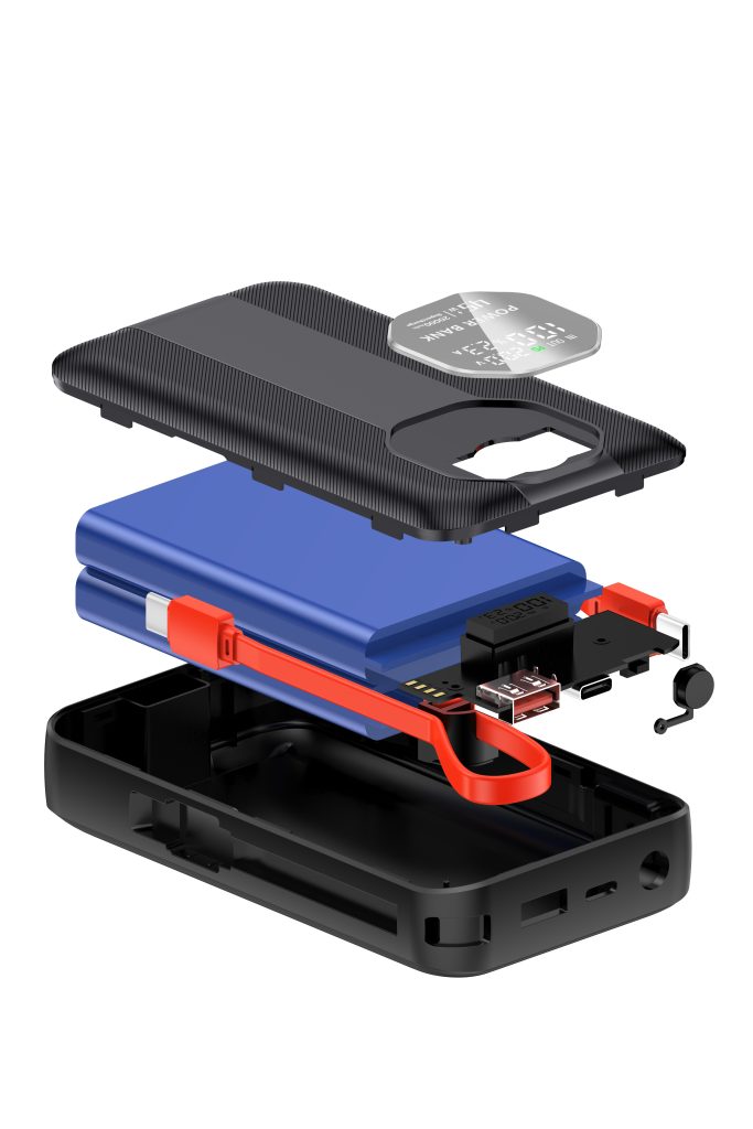 Laptop Power Bank Hot Sale 20000mAh 2025 Trending Product Fast Charge 45W Power Banks Power Station Cable Built in Fixed iPhone